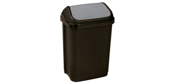"Swantje" bin, 10 liters, graphite/gray
