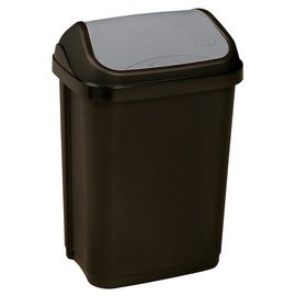 Keeeper Swantje vuilnisbak met kanteldeksel, 10 l, lichtzilver