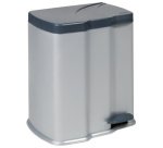 Poubelle 'gunnar', argent/anthracite