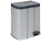Poubelle 'gunnar', argent/anthracite