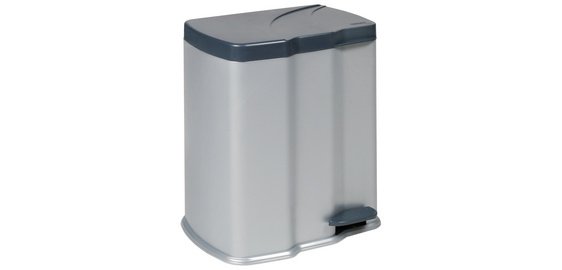 Poubelle 'gunnar', argent/anthracite