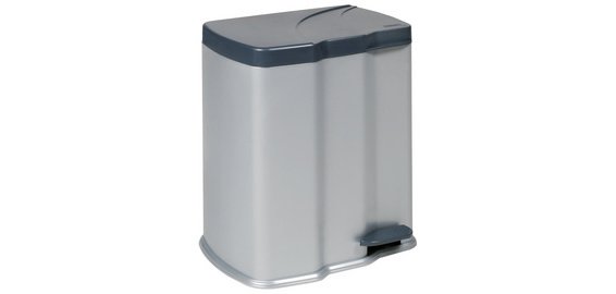 Poubelle 'gunnar', argent/anthracite