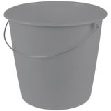 Seau de ménage 'erik', rond, 10 litres, nordic-grey