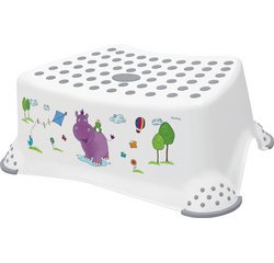 Marchepied 'tomek hippo', avec impression, blanc