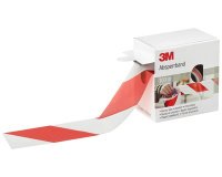 Bande de chantier, rouge / blanc, non adhésif, 70 mm x 100 m