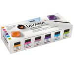 Verf voor zijde JAVANA, trendy kleurenset