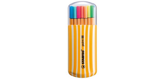 Feinliner Point 88, Neon gestreiftes Etui mit 20 Stück