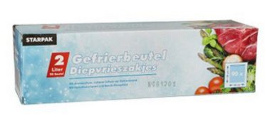 Sachet congélation 4 litres, 250x400 mm, transparent