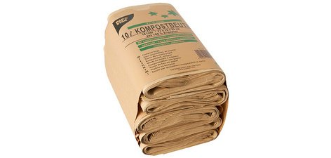 Sacs compostables, 10 litres, marron