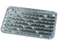 Plateau pour grillades en aluminium, rectangulaire