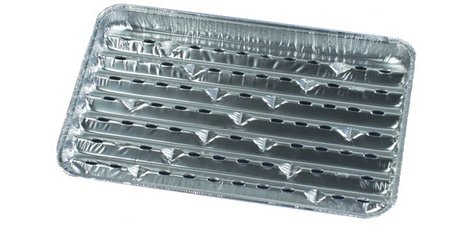 Plateau pour grillades en aluminium, rectangulaire