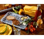 Plateau pour grillades en aluminium, rectangulaire