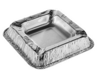 Cendrier en aluminium, carré, par 50