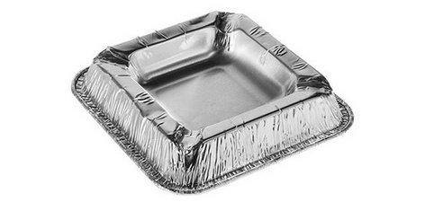 Cendrier en aluminium, carré, par 50