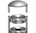 Couvercle protège-pluie pour cendrier poubelle