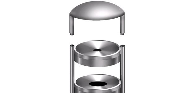 Couvercle protège-pluie pour cendrier poubelle