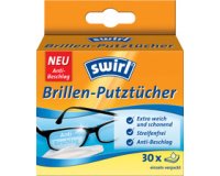 Brilpoetsdoekjes, verpakking met 30 stuks