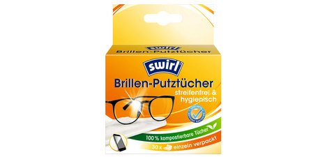 <em>Cleaning wipes for glasses, pack of 30</em>