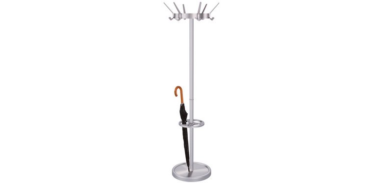 Public Standing Coat Rack, 12 Hooks, Swivel