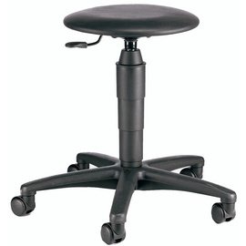 Tabouret pivotant 'TEC 60 Skai', noir