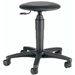 Tabouret pivotant 'TEC 60 Skai', noir