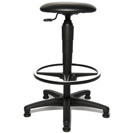 Tabouret pivotant 'TEC 60 Skai Counter', noir