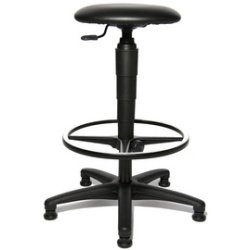 Tabouret pivotant 'TEC 60 Skai Counter', noir