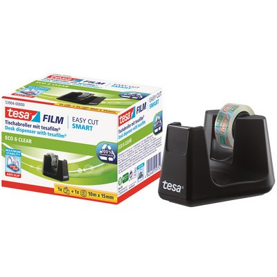 ecoLogo Plakbandhouder Smart met 1 rol tape, zwart