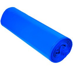 Sac poubelle, bleu, 120 litres, LDPE, 100 microns