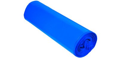 Sac poubelle, bleu, 120 litres, LDPE, 36 microns