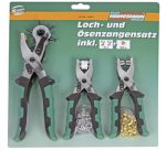 BRÜDER MANNESMANN Kit de pince à oeillet et perçage rotatif