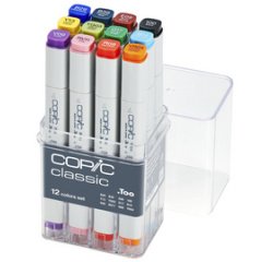 Markeerstift classic, basisset van 12 stuken