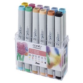 Marqueur classic, kit de 12 couleurs pastel