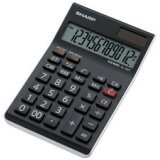 SHARP Calculatrice table EL-124 TWH, fonctionnement solaire/