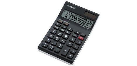 Calculatrice table EL-124 TWH, fonctionnement solaire/