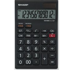 Calculatrice de bureau EL-125 TWH, solaire/pile