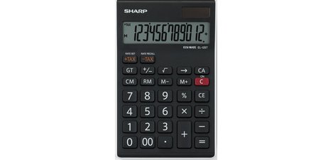Calculatrice de bureau EL-125 TWH, solaire/pile