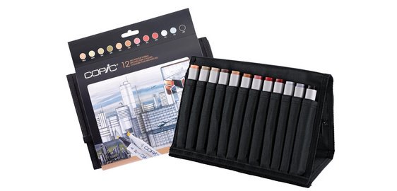 Marqueur classic, kit de 24 avec 12 couleurs