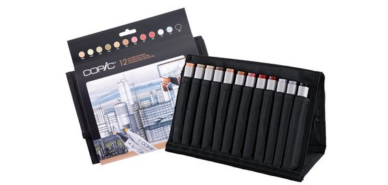 Marqueur classic, kit de 24 avec 12 couleurs