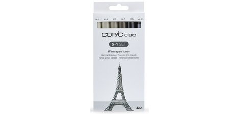Hobbymarker Ciao Marker Set 5+1, Gray Shades