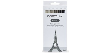 Kit de marqueurs Hobbymarker ciao 5+1, teintes grises