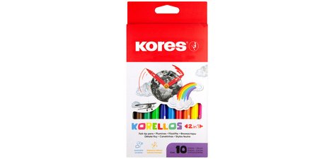 Feutre double pointe Korello 2in1, étui 10