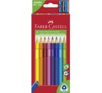 FABER-CASTELL Crayons de couleur Jumbo triangulaire, 10 étui