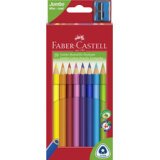 Kleurpotloden FABER-CASTELL Jumbo driehoekig - etui van 10 stuks