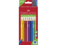 FABER-CASTELL Crayons de couleur Jumbo triangulaire, 10 étui