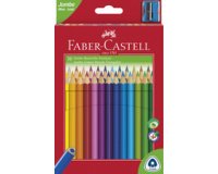 FABER-CASTELL Crayons de couleur Jumbo triangulaire, 30 étui
