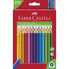 FABER-CASTELL Crayons de couleur Jumbo triangulaire, 30 étui