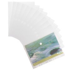 Pochette enveloppe Djois Color Collection A4 paysage perforée transparent