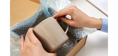 Film à bulles d'air -0-PAC, en carton distributeur