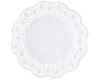 Napperon, rond, diamètre: 360 mm, blanc